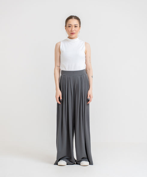 Women's Modal Pleated Flared Pants