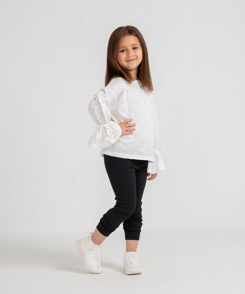 Girls' Ruffle Sleeve Tee