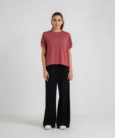 Women's Crepe Pleated Pants