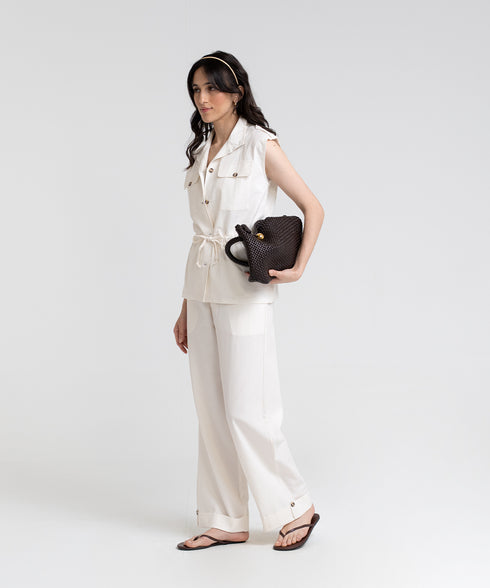Women's Viscose Turned Up Hem Pants