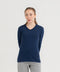 Women's Basic Long Sleeve V-Neck Tee