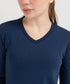 Women's Basic Long Sleeve V-Neck Tee