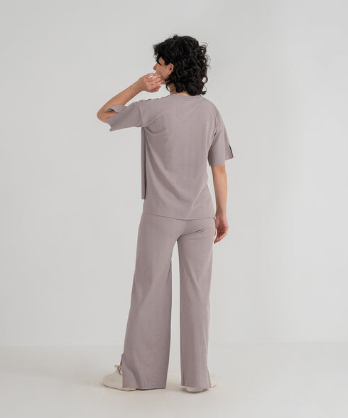 Women's Ribbed Slit Tee