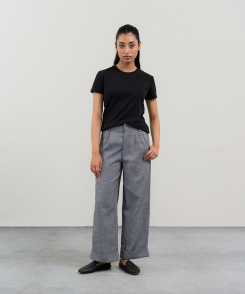 Women's Herringbone Straight Pants