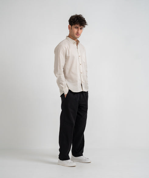Men's Twill Pleated Pants
