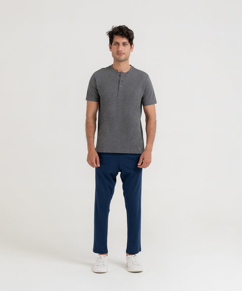 Men's Basic Henley Tee