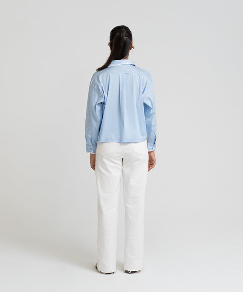 Women's Cropped Button Down Shirt