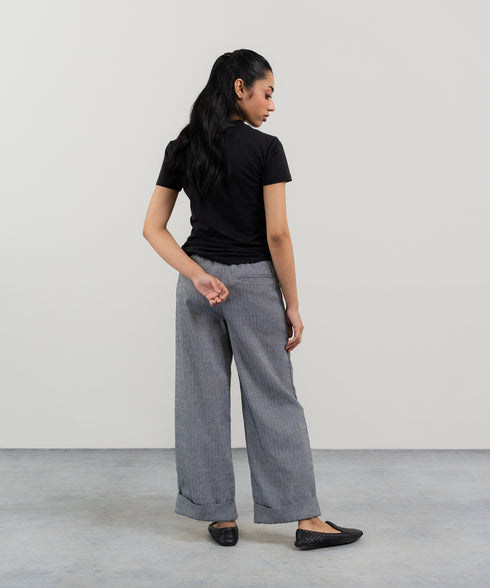 Women's Herringbone Straight Pants