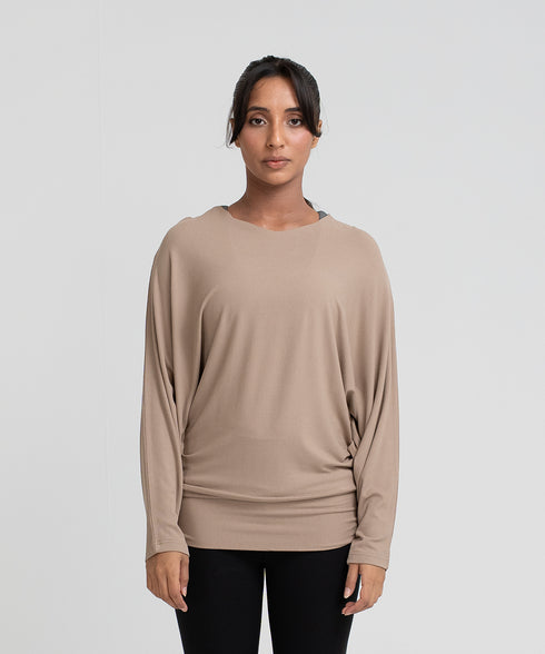Women's Modal Rib Draped Top