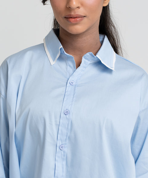 Women's Cropped Button Down Shirt
