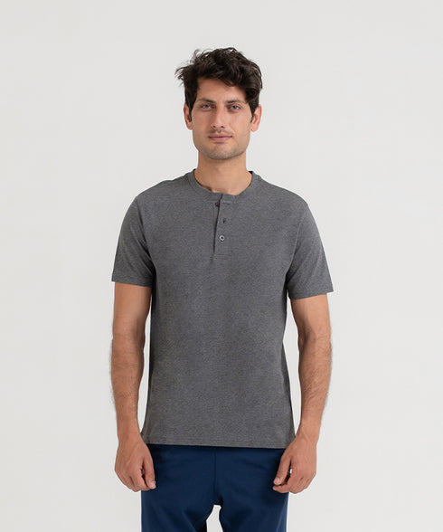 Men's Basic Henley Tee