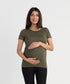 Women's Maternity/Nursing Zipper Tee