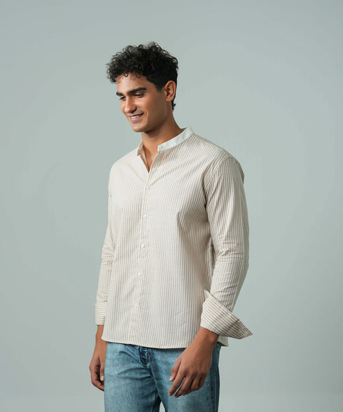 Men's Contrast Striped Shirt