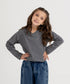 Kids' Basic Long Sleeve V-Neck Tee
