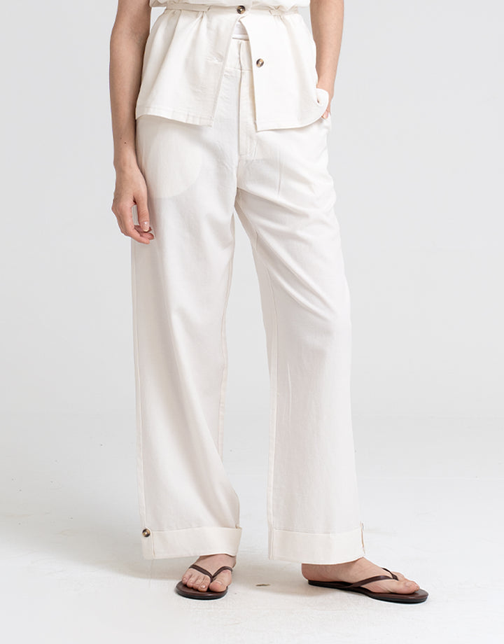 Women's Viscose Turned Up Hem Pants
