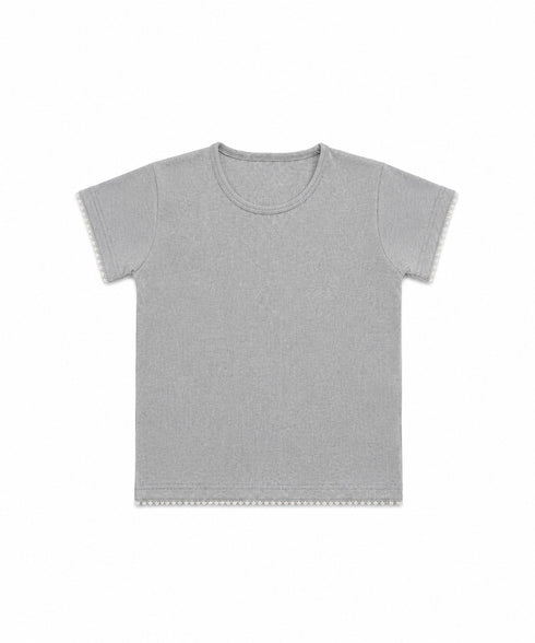 Girls' Rib Lace Tee