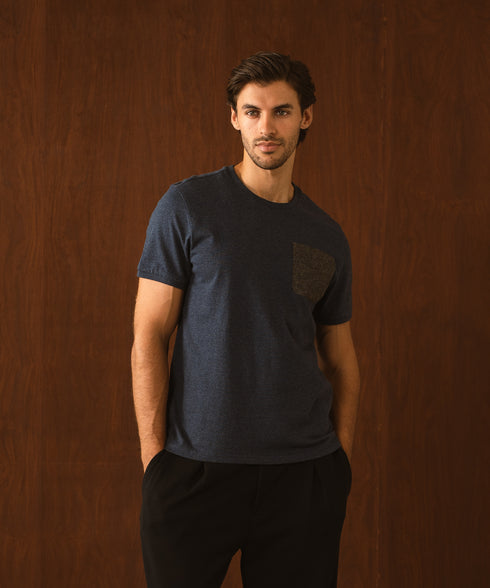 Men's Contrast Pocket Tee