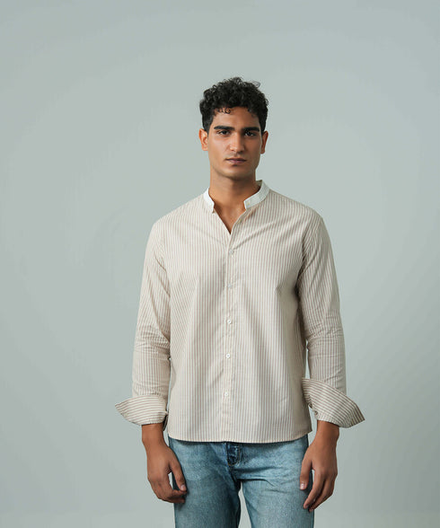 Men's Contrast Striped Shirt