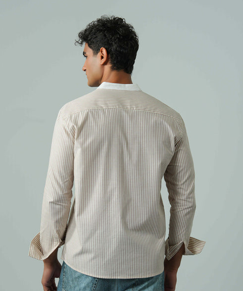 Men's Contrast Striped Shirt