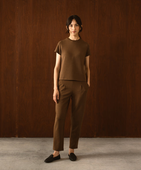 Women's LuxeStretch Pleat Tapered Pants