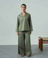 Women's Cotton Collared Set