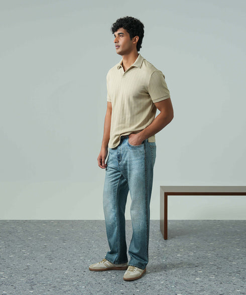 Men's Striped Polo