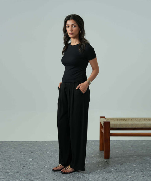 Women's Modal Rib Lace Tee