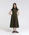 Women's Collared Pleated Dress