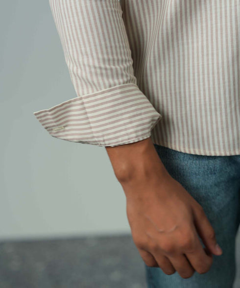Men's Contrast Striped Shirt