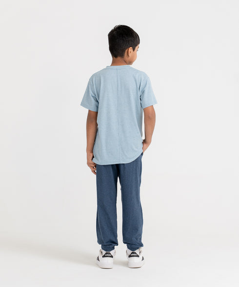 Boys' Melange Raw Edges Tee