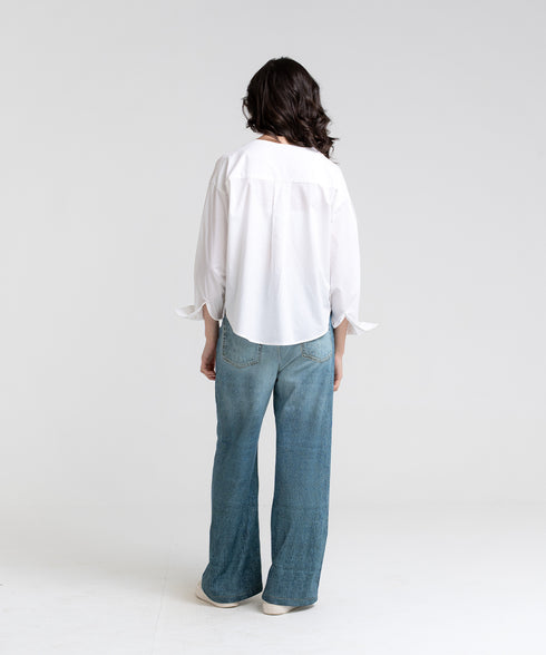 Women's Pleated Sleeve Shirt
