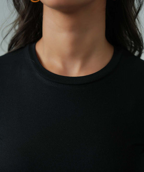 Women's Modal Rib Lace Tee