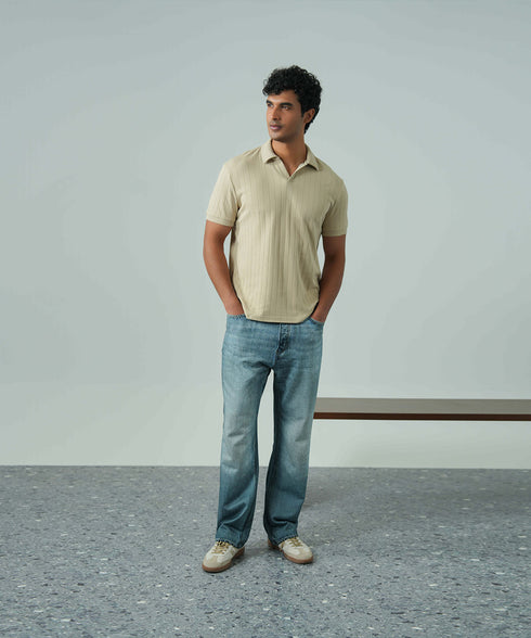 Men's Striped Polo