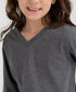 Kids' Basic Long Sleeve V-Neck Tee