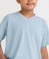 Boys' Melange Raw Edges Tee