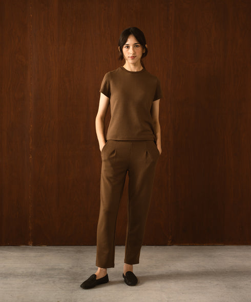 Women's LuxeStretch Pleat Tapered Pants