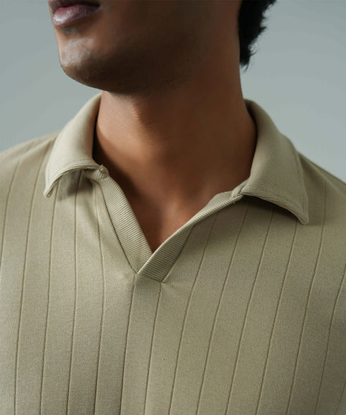 Men's Striped Polo