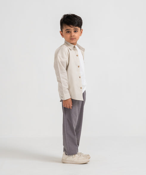 Kids' Twill Button Down Shirt
