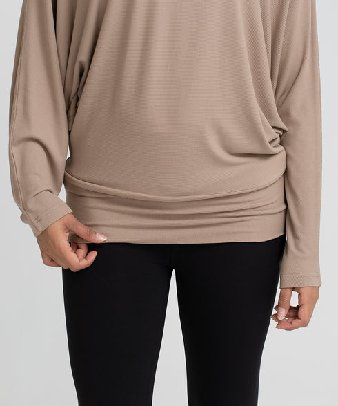 Women's Modal Rib Draped Top