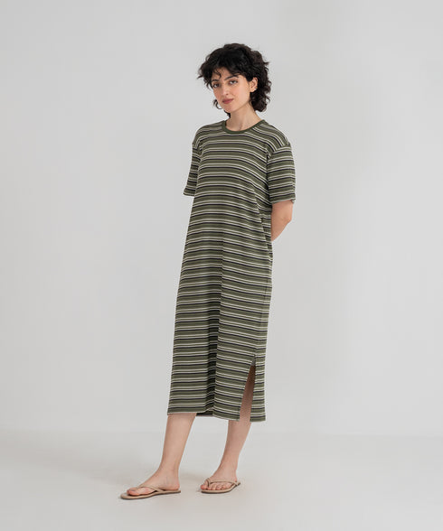 Women's Striped T-Shirt Dress