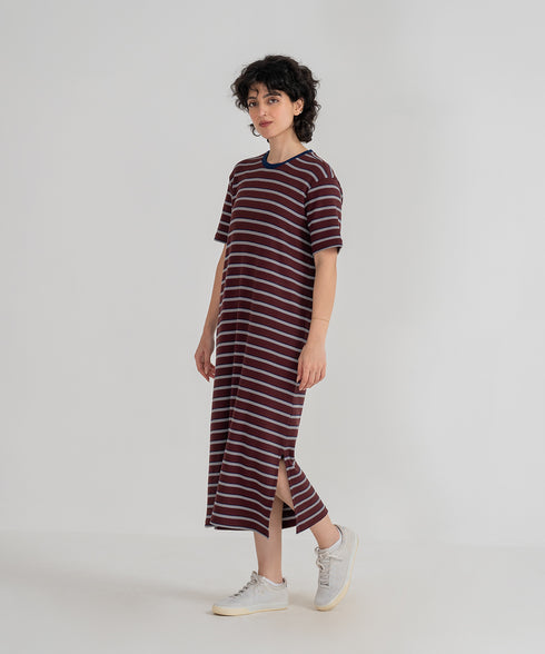 Women's Striped T-Shirt Dress