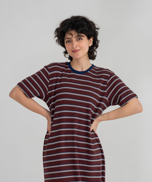 Women's Striped T-Shirt Dress