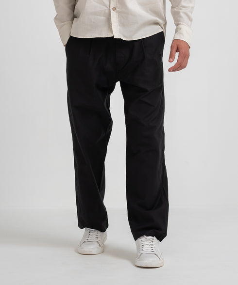 Men's Twill Pleated Pants