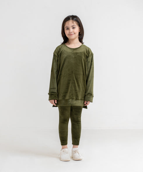 Girls' Velour Leggings