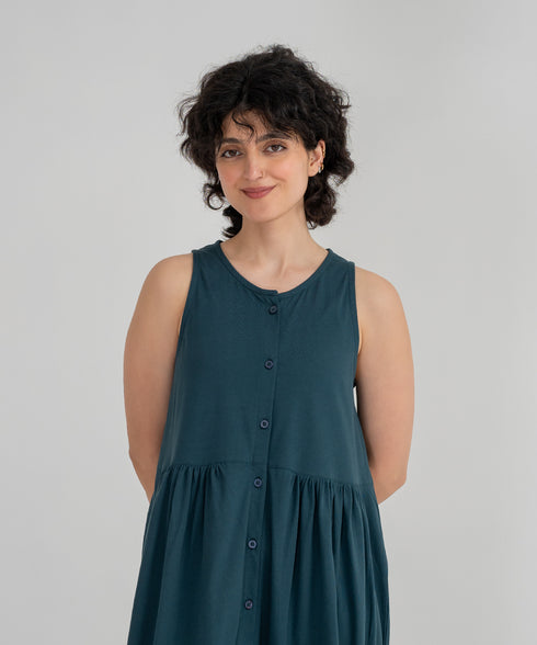 Women's Tank Button Down Dress