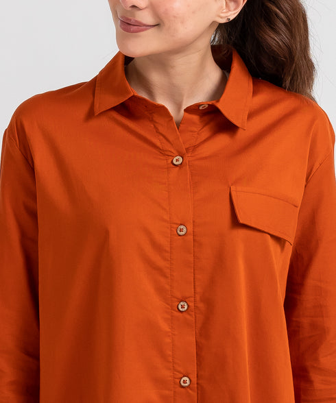 Women's Twill Button Down Dress