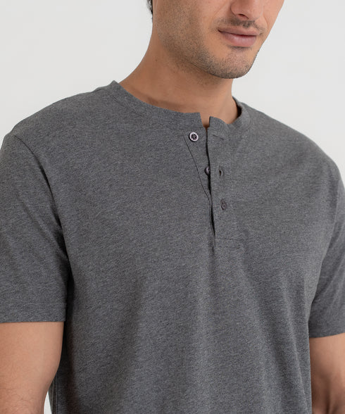 Men's Basic Henley Tee