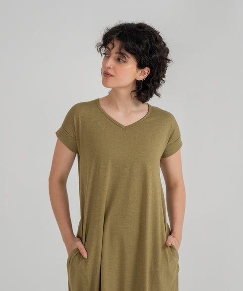 Women's V-Neck Maxi Dress