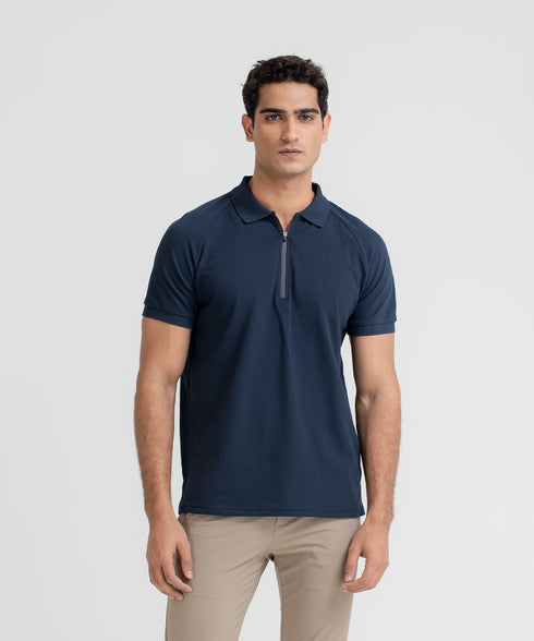 Men's Zipper Polo Shirt
