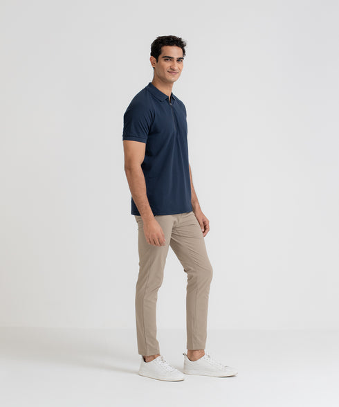 Men's Zipper Polo Shirt